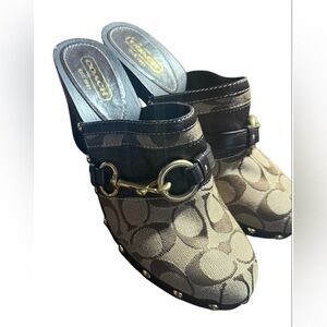 Y2k Coach clogs.